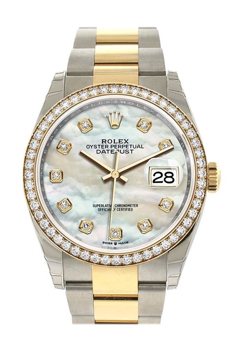 rolex 79163 mother of pearl dial and bezel|Rolex Datejust 36 watch: Oystersteel and white gold.